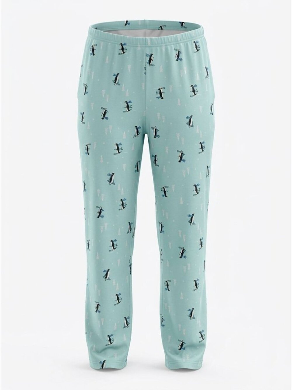 NWT Charter Club Pull On Pajama Pants Sz XXL Blue Penguin Print Cozy Sleepwear